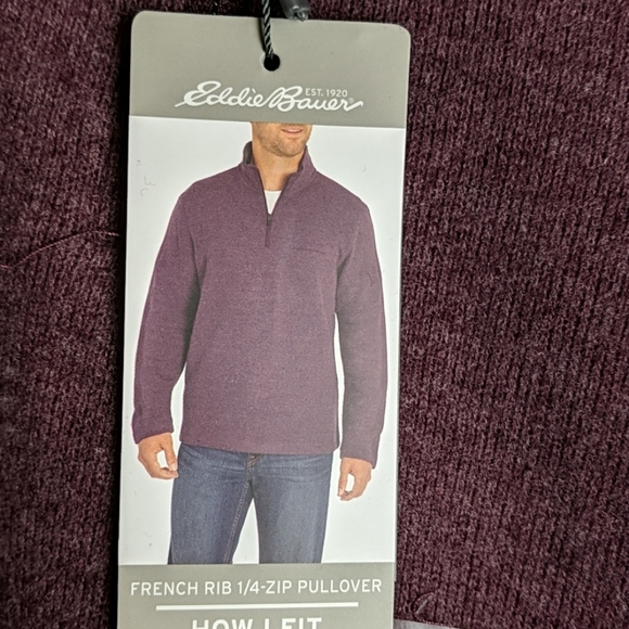 Eddie Bauer Quarter Zip pullover NWT - Picture 4 of 7